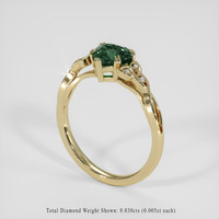 1.74 Ct. Greenish Blue Sapphire Ring, 18K Yellow Gold 2