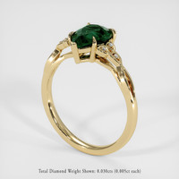 1.41 Ct. Green Sapphire Ring, 18K Yellow Gold 2