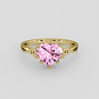 2.19 Ct. Pink Sapphire Ring, 18K Yellow Gold 1