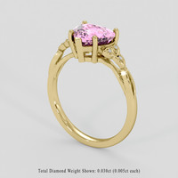 2.19 Ct. Pink Sapphire Ring, 18K Yellow Gold 2