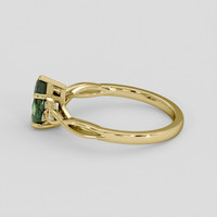 1.28 Ct. Green Sapphire Ring, 18K Yellow Gold 4