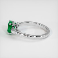 0.72 Ct. Emerald Ring, Platinum 950 4