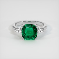 2.62 Ct. Emerald Ring, Platinum 950 1