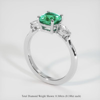 1.07 Ct. Emerald Ring, Platinum 950 2