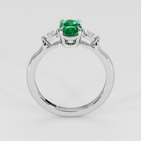 0.82 Ct. Emerald Ring, Platinum 950 3