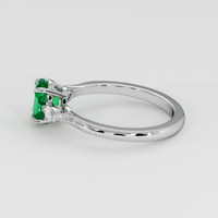 0.82 Ct. Emerald Ring, Platinum 950 4