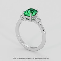 1.37 Ct. Emerald Ring, Platinum 950 2