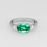 1.90 Ct. Emerald Ring, Platinum 950 1