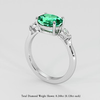 1.90 Ct. Emerald Ring, Platinum 950 2
