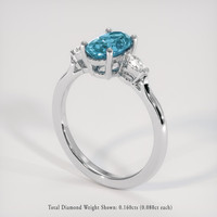 1.70 Ct. Gemstone Ring, Platinum 950 2
