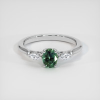 0.65 Ct. Gemstone Ring, Platinum 950 1