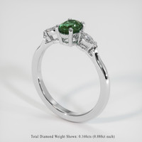 0.65 Ct. Gemstone Ring, Platinum 950 2