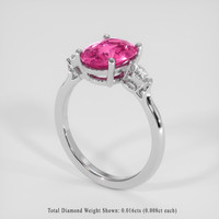2.51 Ct. Pink Sapphire Ring, Platinum 950 2