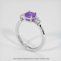1.71 Ct. Purple Sapphire Ring, Platinum 950 2