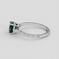 1.55 Ct. Bluish Green Sapphire Ring, Platinum 950 4