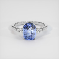 2.00 Ct. Blue Sapphire Ring, Platinum 950 1