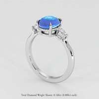 3.05 Ct. Blue Sapphire Ring, Platinum 950 2