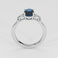 2.71 Ct. Greenish Blue Sapphire Ring, Platinum 950 3