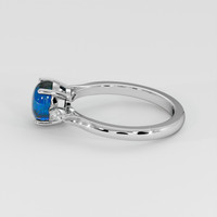 2.71 Ct. Greenish Blue Sapphire Ring, Platinum 950 4