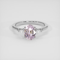 3.05 Ct. Pinkish Purple Sapphire Ring, Platinum 950 1