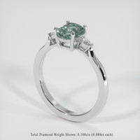 1.49 Ct. Sapphire Ring, Platinum 950 2