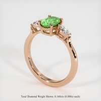 0.90 Ct. Gemstone Ring, 14K Rose Gold 2