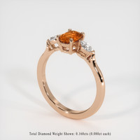 0.93 Ct. Gemstone Ring, 14K Rose Gold 2