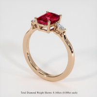 2.03 Ct. Ruby Ring, 14K Rose Gold 2