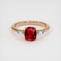 1.64 Ct. Ruby Ring, 14K Rose Gold 1