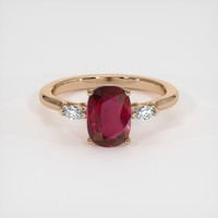 2.20 Ct. Ruby Ring, 14K Rose Gold 1