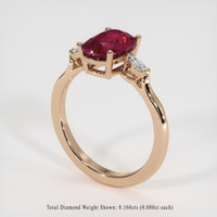 2.20 Ct. Ruby Ring, 14K Rose Gold 2