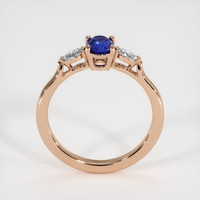 0.47 Ct. Blue Sapphire Ring, 14K Rose Gold 3