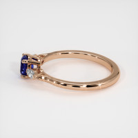 0.47 Ct. Blue Sapphire Ring, 14K Rose Gold 4