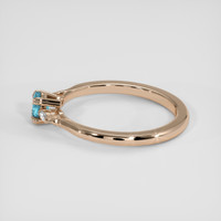 0.31 Ct. Electric Blue Paraiba Tourmaline Ring, 18K Rose Gold 4