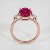 5.56 Ct. Pinkish Red Rubellite Tourmaline Ring, 18K Rose Gold 3