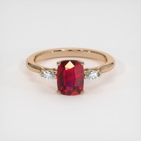 2.03 Ct. Ruby Ring, 18K Rose Gold 1