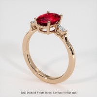 2.05 Ct. Ruby Ring, 18K Rose Gold 2