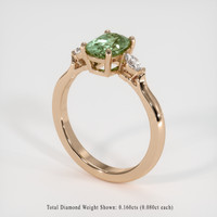 1.61 Ct. Green Sapphire Ring, 18K Rose Gold 2