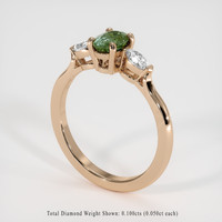 0.50 Ct. Sapphire Ring, 18K Rose Gold 2