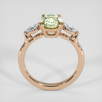 1.44 Ct. Yellowish Green Sapphire Ring, 18K Rose Gold 3