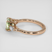 1.44 Ct. Yellowish Green Sapphire Ring, 18K Rose Gold 4