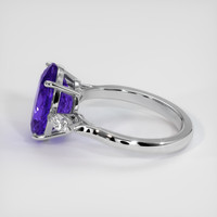 4.42 Ct. Violet Tanzanite Ring, 10K White Gold 4