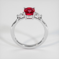 2.03 Ct. Purplish Red Ruby Ring, 10K White Gold 3