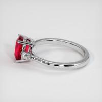 2.03 Ct. Purplish Red Ruby Ring, 10K White Gold 4