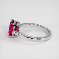 2.77 Ct. Purplish Red Ruby Ring, 10K White Gold 4