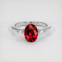 2.05 Ct. Ruby Ring, 10K White Gold 1