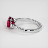 2.09 Ct. Pinkish Red Ruby Ring, 10K White Gold 4