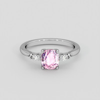 1.58 Ct. Pink Sapphire Ring, 10K White Gold 1