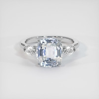 3.60 Ct. Bluish Grey Sapphire Ring, 10K White Gold 1