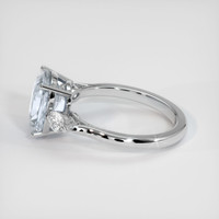 3.60 Ct. Bluish Grey Sapphire Ring, 10K White Gold 4